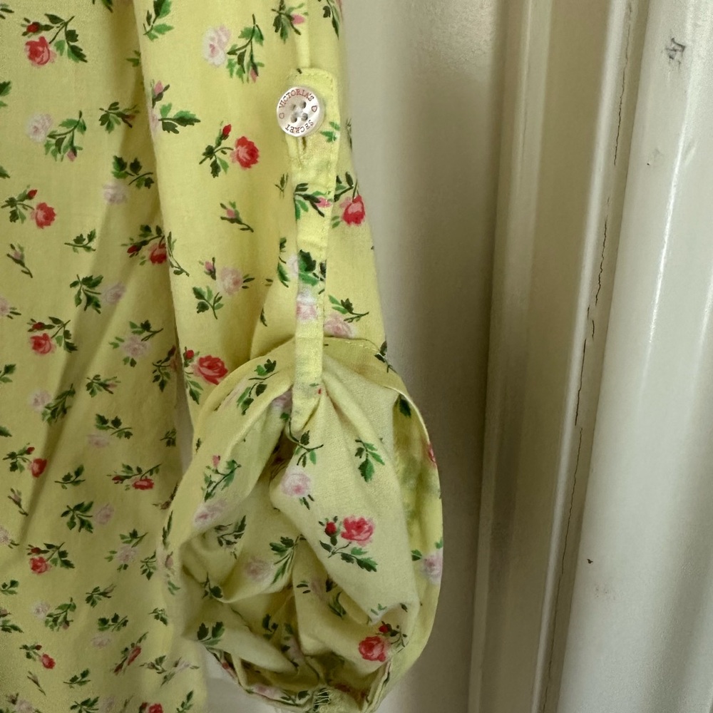 Floral Yellow Sleep Shirt - Picture 5 of 5
